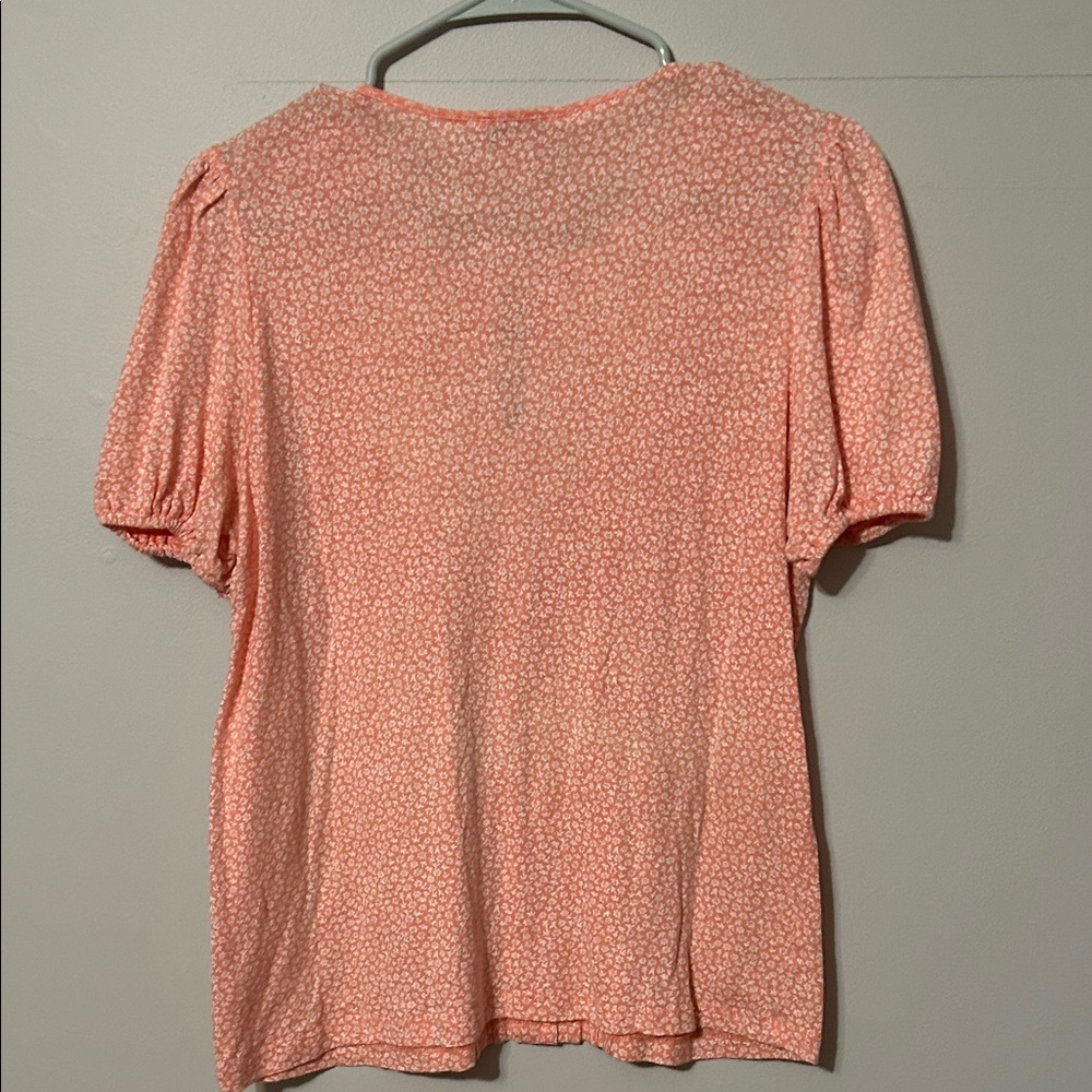 Lucky Brand peach Floral s/s Blouse. XS. - Picture 5 of 5